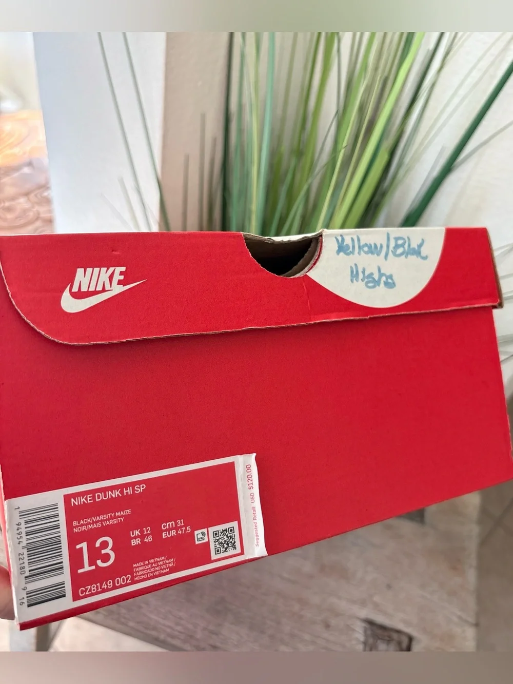 Nike Dunk High SP Black Varsity Maize Sneakers